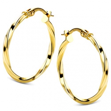 Orovi Damen Ohrringe Gelbgold Creolen 14 Karat (585) Gold - 1