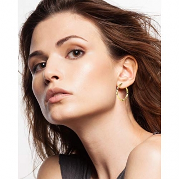 Orovi Damen Ohrringe Gelbgold Creolen 14 Karat (585) Gold - 5