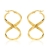 Unendlichkeit Griechische Schlüssel Ohrringe Creolen Gelbgold Aus 14 Karat 585 Gold - 1