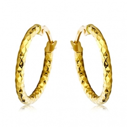 Miore Schmuck Damen gedrehte Creolen Ohrringe aus Gelbgold 18 Karat / 750 Gold - 1