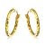 Miore Schmuck Damen gedrehte Creolen Ohrringe aus Gelbgold 18 Karat / 750 Gold - 1