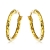 Miore Schmuck Damen gedrehte Creolen Ohrringe aus Gelbgold 18 Karat / 750 Gold - 1