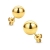 Miore Schmuck Damen Ohrstecker glänzende Kugel Ohrringe aus Gelbgold 18 Karat / 750 Gold - 2
