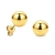 Miore Schmuck Damen Ohrstecker glänzende Kugel Ohrringe aus Gelbgold 18 Karat / 750 Gold - 1