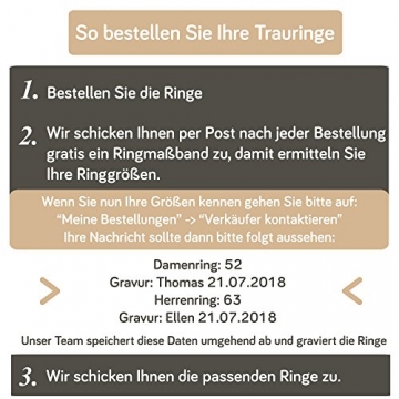 2 x 585 Trauringe Gold Bicolor Weißgold Eheringe Massiv Paarpreis LM.10 Weißgold Trauringe Paarpreis vom Juwelier Echtes Gold Verlobunsringe Wedding Rings Trouwringen (14 Karat (585) Bicolor) - 2