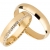 Ardeo Aurum Trauringe Damenring und Herrenring aus 375 Gold Gelbgold mit Zirkonia Eheringe 4 mm Breite Paarpreis - 1