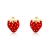Miore Schmuck Kinder Mädchen Ohrstecker rote Erdbeeren Ohrringe aus Gelbgold 18 Karat / 750 Gold - 2