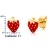 Miore Schmuck Kinder Mädchen Ohrstecker rote Erdbeeren Ohrringe aus Gelbgold 18 Karat / 750 Gold - 3
