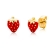 Miore Schmuck Kinder Mädchen Ohrstecker rote Erdbeeren Ohrringe aus Gelbgold 18 Karat / 750 Gold - 1