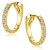 Orovi Damen Diamant Gold Creolen Ohrringe Gelbgold 18 Karat (750) Ohr-Schmuck Brillianten 0.10ct - 1