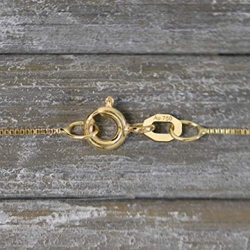 Goldkette, Venezianerkette Gelbgold 750/18 K, Länge 45 cm, Breite 0.6 mm, Gewicht ca. 1.3 g, NEU - 4