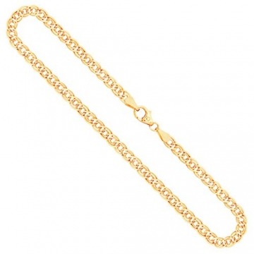 Goldkette, Zwillingspanzerkette Gelbgold 333/8 K, Länge 45 cm, Breite 3.5 mm, Gewicht ca. 3.7 g, NEU - 1