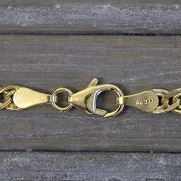 Goldkette, Zwillingspanzerkette Gelbgold 333/8 K, Länge 45 cm, Breite 3.5 mm, Gewicht ca. 3.7 g, NEU - 5