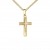 Kreuz Kette Gold mit Diamantschliff Kreuz in Kreuz Gold Kreuz für Damen, Herren und Kinder Ketten-Anhänger 750 Gold 18 Karat mit Schmuck-Etui und Kette 50 cm - 1