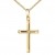 Kreuz Kette Kreuz-Anhänger für Damen, Herren und Kinder Ketten-Anhänger 750 Gold 18 Karat + Brilliant und Schmuck-Etui mit Kette 45 cm - 1