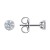 Ohrstecker aus 14K (585) Weißgold mit Diamanten 0,056 ct und 0,088 ct - 1