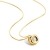 Orovi Damen Diamant Kette Gelbgold, Halskette mit Solitär rundem Anhänger 18 Karat (750) Gold und Diamant Brillanten 0.05 Ct, 42 cm lang - 2
