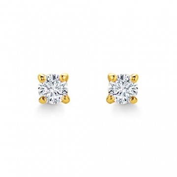 Orovi Schmuck Damen Ohrringe Gelbgold mit Solitär Diamant 0.15 Ct Farbe H Klarheit VS Ohrstecker aus 14 Karat (585) Gold - 2