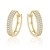 14 Karat 585 Hochglanz Gold Ohrringe Creolen mit Zirkonia Steinen - HLK-29-1 - 1