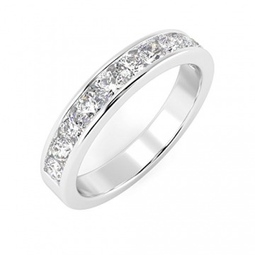 BuyFineDiamonds - Gold 18 Karat (750) Weißgold Rund Diamant - 1