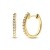 Damen 0.16 Diamant Creolen aus 750 Echt Gold mit 18 Brillanten, 13 mm Ohrringe Gold mit Stempel, Gelbgold 18 Karat, Breite 1.5 mm - 1