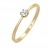 DIAMORE Ring Damen Solitär Verlobung mit Diamant (0.10 ct.) in 585 Gelbgold - 1