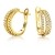Miore Ohrringe Damen 0.6 Ct Diamant Creolen aus Gelbgold 18 Karat / 750 Gold, Ohrschmuck mit Diamanten Brillianten - 1