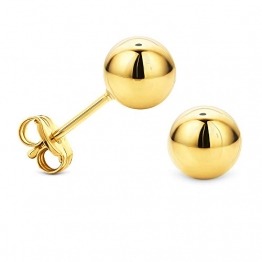 Miore Ohrringe Damen Gelbgold 14 Karat / 585 Gold Ohrstecker Kugel ø 6 mm - 1