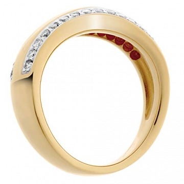 Orphelia Damen-Ring 750 Gelbgold Diamant (0.48 ct) weiß Rundschliff Gr. 56 (17.8) - RD-33092/56 - 2