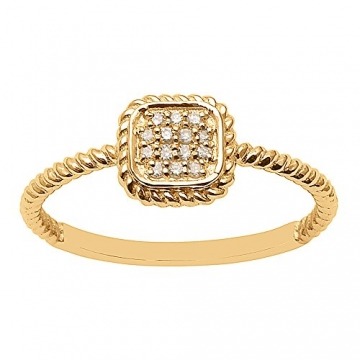 Shine Jewel Damen - Gold 14 Karat (585) 14 Karat (585) Gelbgold Rundschliff weiß Diamant - 1