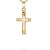 750 Gold-Kreuz Kreuz-Anhänger Gold-Kreuz Jesus Christus Ketten-Anhänger 750 Gold 18 Karat Mit Kette 50 cm - 2