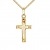 750 Gold-Kreuz Kreuz-Anhänger Gold-Kreuz Jesus Christus Ketten-Anhänger 750 Gold 18 Karat Mit Kette 50 cm - 1