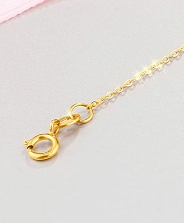 ANAZOZ 18K Gelbgold Damen Fußkettchen 750, Fusskette Gelbgold Kirschblüten Fußschmuck Damen Echtschmuck - 5