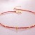 Beydodo Damen Fusskette Gold 750, Fußkette mit Rotes Seil Bead Strand Kette Fuß Sommer 24CM - 3