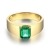 Beydodo Ehering Gold 750, Bandring 4-Steg-Krappenfassung mit Smaragd 1.39ct Verlobungsring Herren Ring Gold Schmuck Gr.70 (22.3) - 2