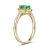 Beydodo Eheringe 750 Gold Tropfen Smaragd 0.73ct Verlobung Ringe für Damen Diamant Große 54 (17.2) - 3