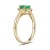 Beydodo Eheringe 750 Gold Tropfen Smaragd 0.73ct Verlobung Ringe für Damen Diamant Große 54 (17.2) - 3