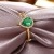 Beydodo Eheringe 750 Gold Tropfen Smaragd 0.73ct Verlobung Ringe für Damen Diamant Große 54 (17.2) - 4