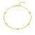 Daesar Frauen Fussketten Gold 750, mit Beads Rolokette Damen Fußketten Gold Vintage 24CM - 1