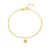 Daesar Fusskette Gold 750 für Damen Anhänger Herz, Gold Fußkette Nickelfrei Orientalisch 24CM - 1