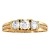 Damen Ring 1.00 Karat 18 Karat Gelbgold Rund Diamant Damen Vintage 3 Stein Verlobungsring 1 Karat - 1