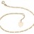 Fußkette Figaro mit Blatt - 2,4mm Durchmesser - 585 Gelbgold, Länge wählbar von 23-30cm - 1