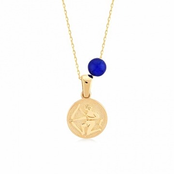 GELIN Goldkette 585 Damen, Sternzeichen Frühlingszeichen als Anhänger Halskette 14 Karat GelbGold, Echtgold Schmuck, Kette 45cm - 1