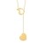 GELIN Kette Damen Diamant Y-Kette mit Herz Anhänger Gelbgold 14 Karat/585 Gold Schmuck mit Diamant, Länge 45 cm Halsschmuck - 1