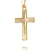 Gold-Kreuz Anhänger-Kreuz mit Diamantschliff Kreuz in Kreuz für Damen, Herren und Kinder Ketten-Anhänger 750 Gold 18 Karat mit Schmuck-Etui und Kette 40 cm - 2