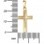 Gold-Kreuz Anhänger-Kreuz mit Diamantschliff Kreuz in Kreuz für Damen, Herren und Kinder Ketten-Anhänger 750 Gold 18 Karat mit Schmuck-Etui und Kette 40 cm - 3
