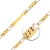 Goldkette, Figarokette hohl Bicolor Gelbgold/Weißgold 750/18 K, Länge 50 cm, Breite 5.7 mm, Gewicht ca. 14.7 g, NEU - 2