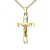 Goldkette Kruzifix-Anhänger 585 Gold 14 Karat Kreuz-Anhänger Jesus Christus Ketten-Anhänger mit Schmuck-Etui Mit Halskette - Kettenlänge 50 cm. - 1