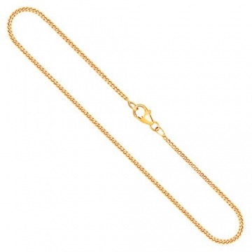 Goldkette, Panzerkette flach Gelbgold 750/18 K, Länge 38 cm, Breite 1.7 mm, Gewicht ca. 4.7 g, NEU - 1