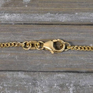 Goldkette, Panzerkette flach Gelbgold 750/18 K, Länge 42 cm, Breite 1.7 mm, Gewicht ca. 5.1 g, NEU - 5